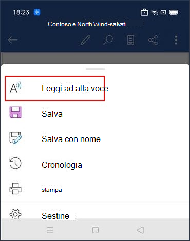 Toccare Leggi ad alta voce