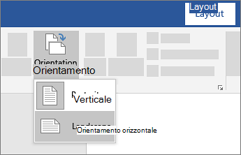 Orientamento della pagina