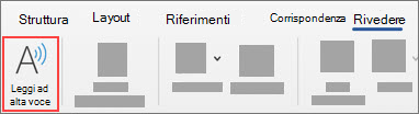 Selezionare Leggi ad alta voce