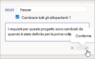 Seleziona Conferma.