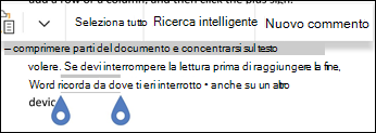 Scegliere Nuovo commento nel menu di scelta rapida