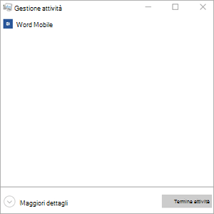 Termina attività