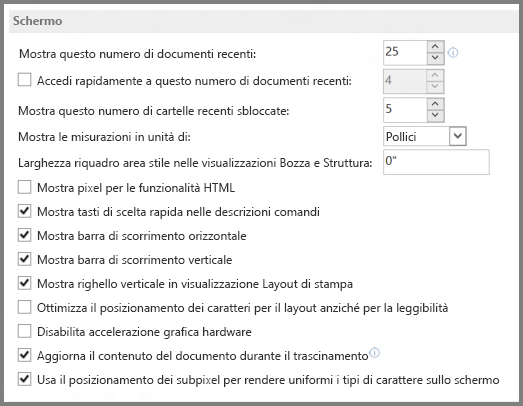 Word 2013 display options
