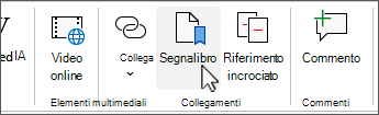 Pulsante Segnalibro sulla barra multifunzione classica