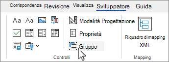Pulsante di controllo Gruppo