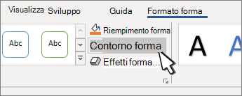 Pulsante Contorno forma