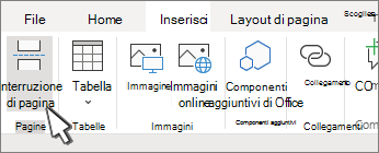 Pulsante Interruzione di pagina