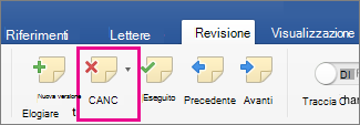 Immagine del pulsante Intestazione e piè di pagina in Word Web App