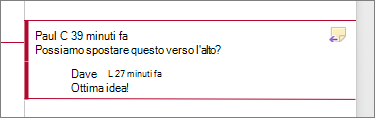 Commento con una risposta