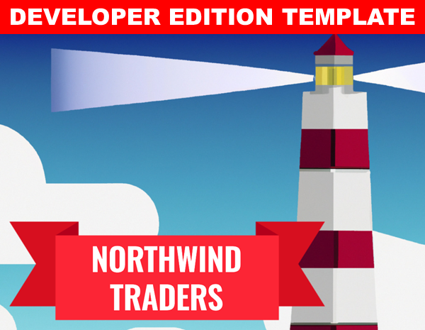 ライトハウスを表示する Northwind Traders Developer Edition データベース のロゴの画像