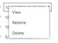 Excel の復元オプション