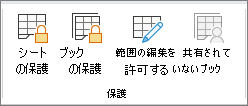 ブックの保護オプション