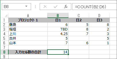 COUNTA 関数