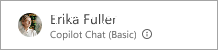 Copilot Chat (Basic) ラベルのスクリーンショット
