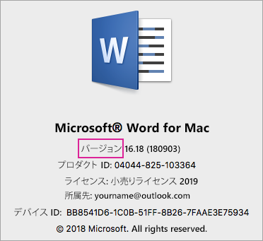 2019 - Word について