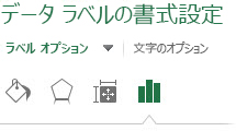 [データ ラベルの書式設定] ウィンドウ