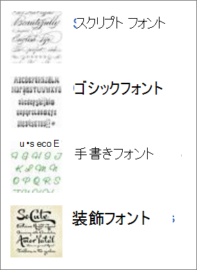 Web で見つかるフォント