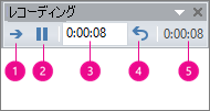 PowerPoint の [記録] ボックス