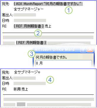 ASK フィールドの使用例