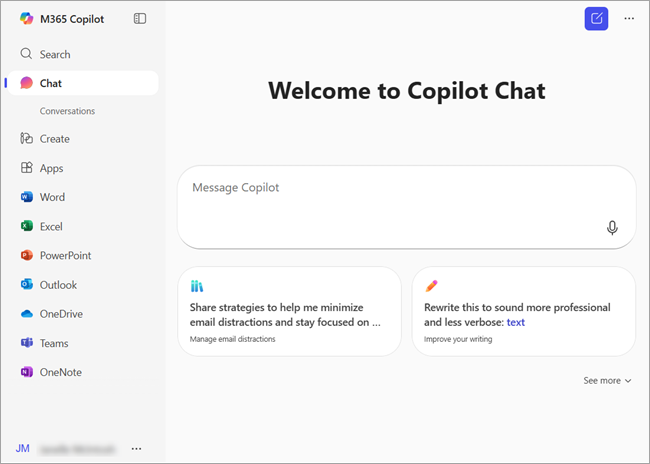 Microsoft 365 (ホーム) サブスクリプションを持つ Microsoft アカウントでサインインしたときのホーム ページ microsoft365.com 示すスクリーンショット