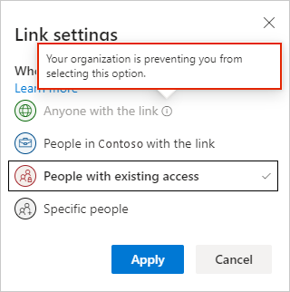 OneDrive Web リンク設定