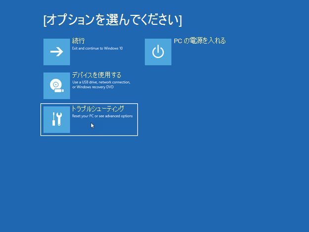 オプションを選択する