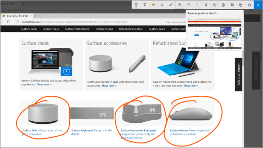 前の画面スケッチを再開する