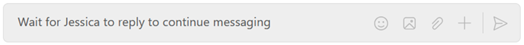 Chat window wait for reply