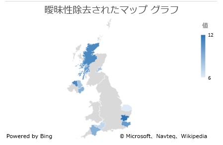 Excel マップ グラフ あいまいさを排除するデータ グラフ