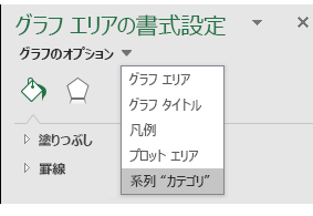 Excel マップ グラフの系列 オプションの選択