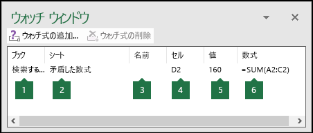 ウォッチ ウィンドウを使用すると、ワークシートで使用される数式を簡単に監視できます