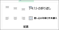 テキストの配置