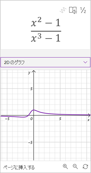 数式 x の 2 乗 - 1 から 3 番目のマイナス 1 までの数式アシスタント生成されたグラフのスクリーンショット