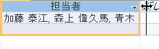 複数値フィールドのサイズを変更する