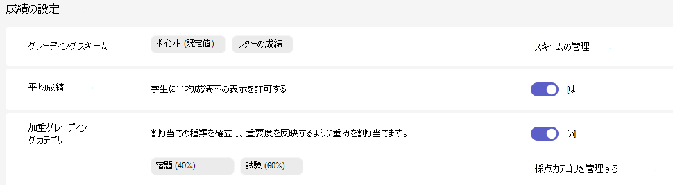 成績設定