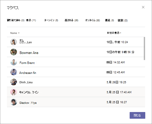 課題の進捗状況レポート内の 1 つの課題の進捗状況