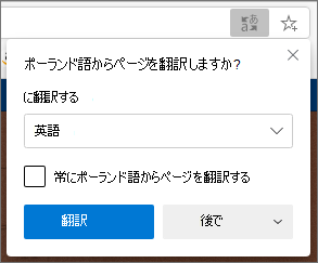 翻訳パネルを確認する
