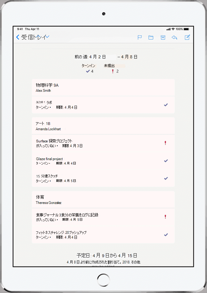 毎週の課題の概要