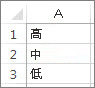 ユーザー設定リストの例