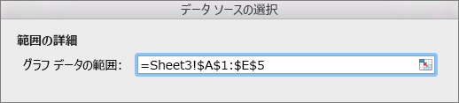 グラフに含めるデータ範囲を選ぶ