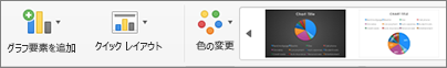 [グラフのデザイン] タブの左半分