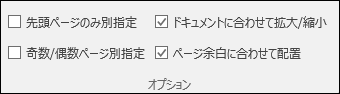 リボンの [デザイン] タブのヘッダーとフッターのオプション