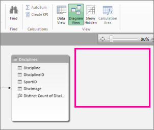 にする Power Pivot でテーブルが非表示