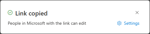 Excel for the web 用にワークシートのリンクをコピーしました