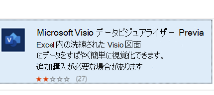 データ ビジュアライザー アドインの表示