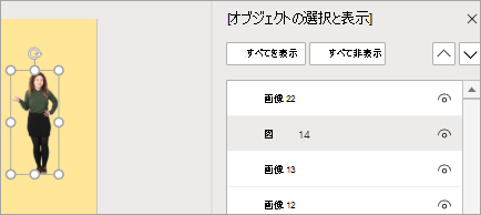 選択ウィンドウの表示