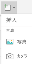 [写真 > 挿入] を選択する