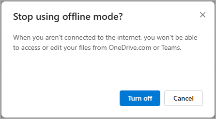 オフライン モードの使用を停止する screenshot.png