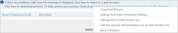 Flags and reminders for recipients are given in the message InfoBar.