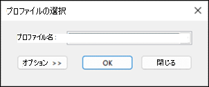 Outlook オプションでプロファイルを選択する
